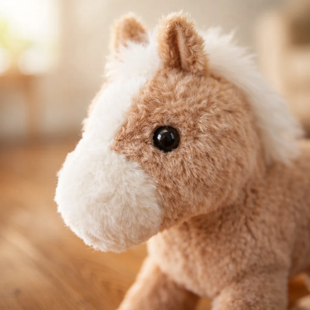 Horse Pull Along Toy — Soft Plush with Removable Wooden Wheels | 12 Months+