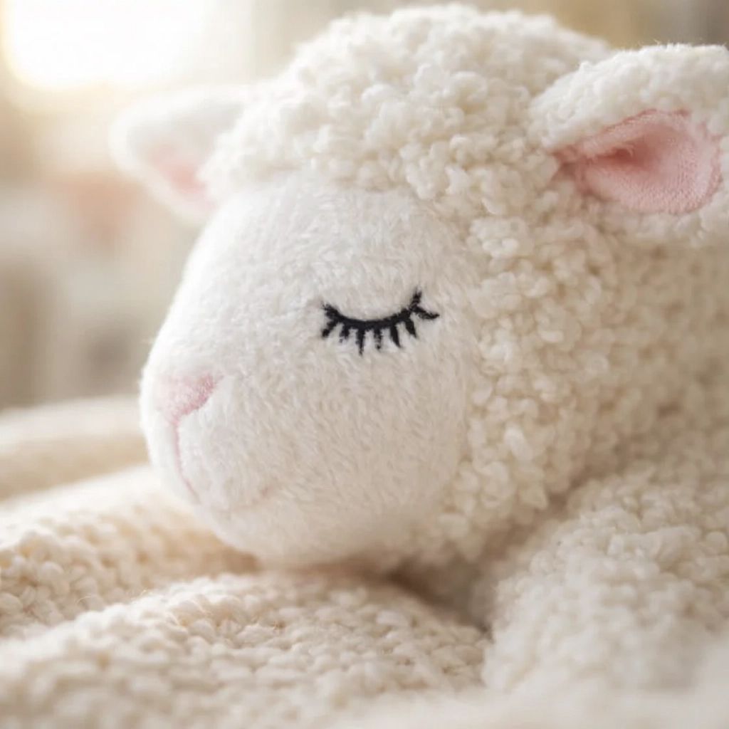 Lamb Pull Along Toy — Soft Plush with Removable Wooden Wheels | 12 Months+