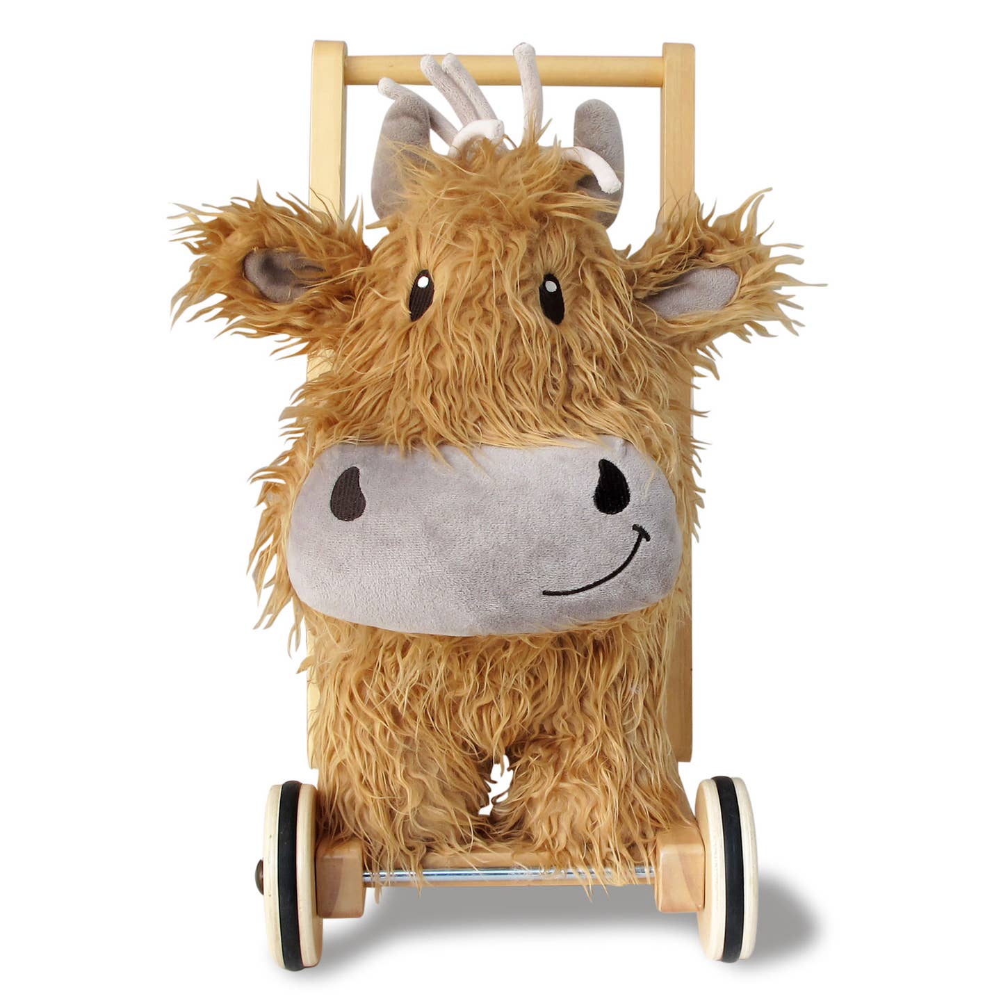 Baby Walker & Ride-On — Highland Cow | Wooden Frame |