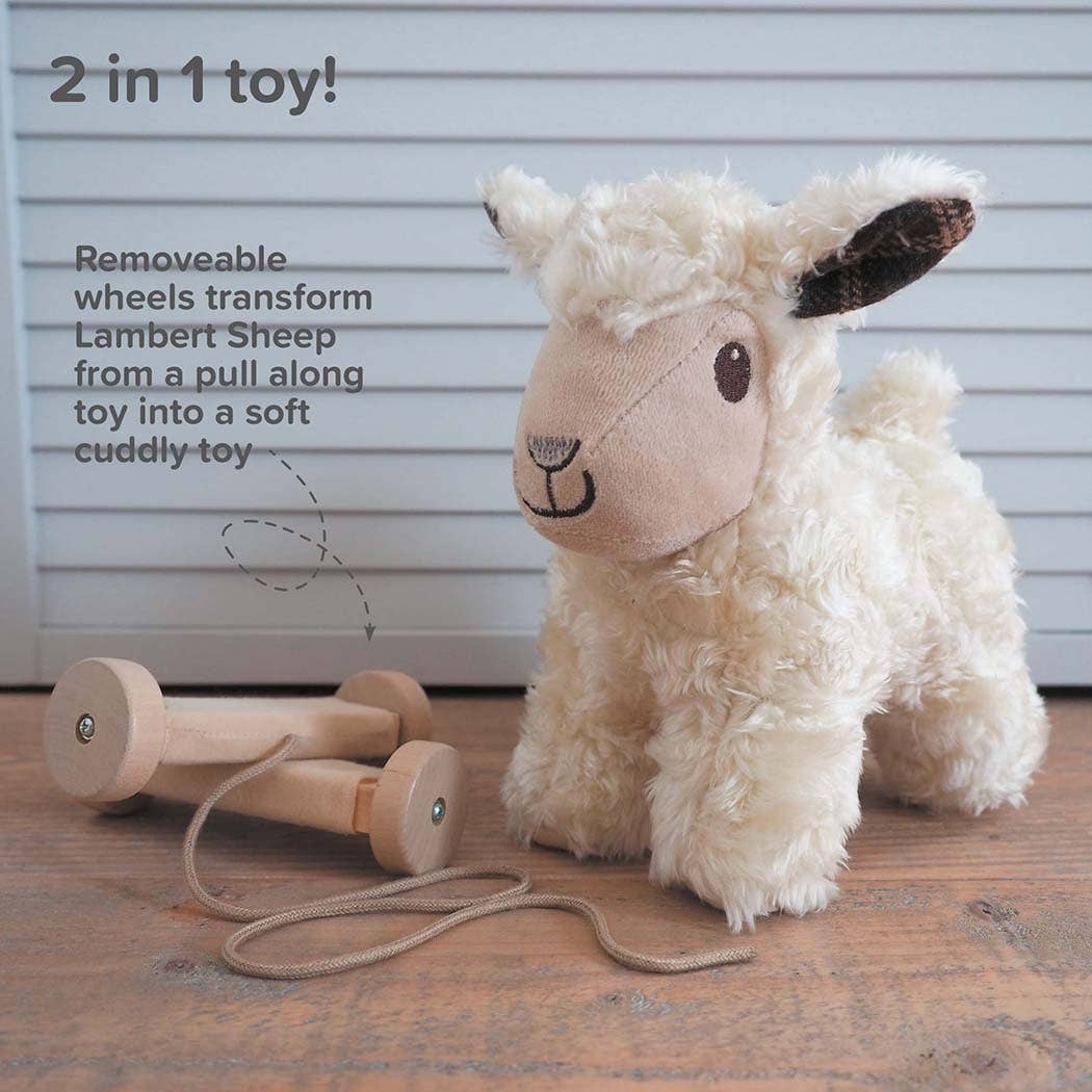 Pull Along Toy — Lambert Sheep | 2-in-1 Plush & Pull Toy | Ages 6m+