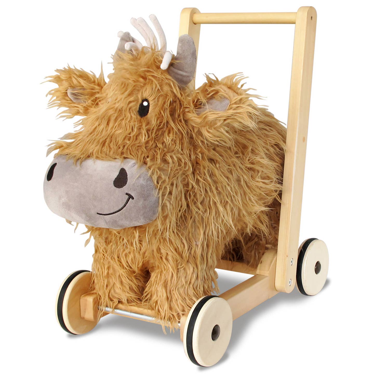 Baby Walker & Ride-On — Highland Cow | Wooden Frame |